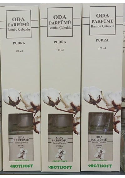 Oda Kokusu Bambu Çubuklu 100 Ml 3 Lü Paket Pudra Amber - Okyanus - Pudra