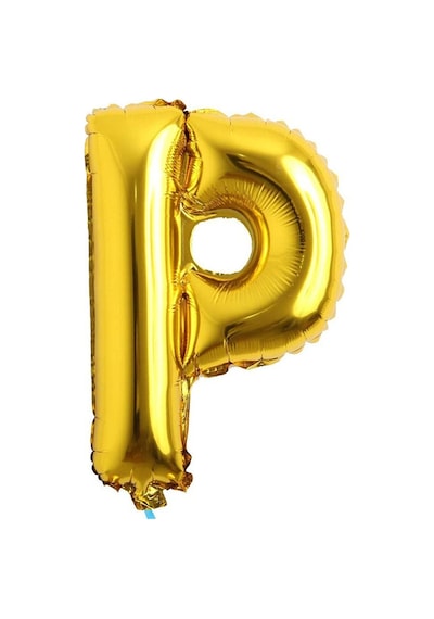 Gold Folyo Balon Orta Boy P Harfi
