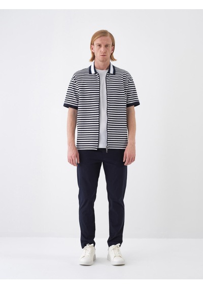 Xint Lacivert Pamuk Dokulu Regular Fit Tişört 502272