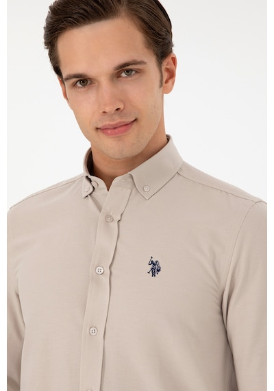 U.s. Polo Assn. Erkek Taş Gömlek Basic 50296777-vr049 Taş U.s. Polo Assn. Erkek Taş Gömlek Basic 50296777-vr049 Taş