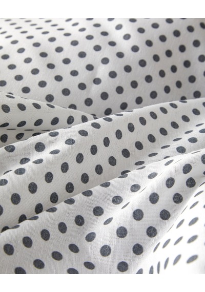 Sweet Dots Kolay Ütülenir Tek Kişilik Nevresim Takımı 160x220 Cm Koyu Gri