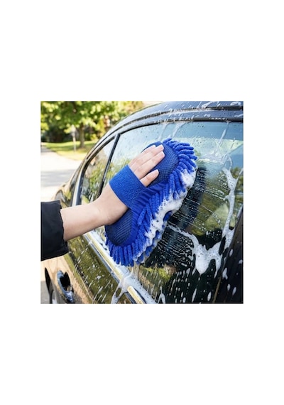 Mucit Home Kalın Süngerli Araç Temizleme Bezi, Araba Yıkama Eldiveni Mikrofiber Oto Yıkama Eldiveni