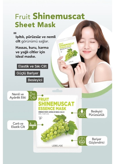 Lebelage Muskat Üzümü Kağıt Maske Lebelage Fruit Shine Muscat Mask
