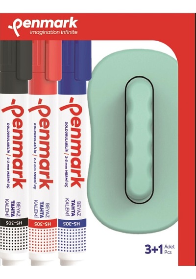 Penmark Tahta Kalemi 3 Lü Set+silgi Hs-305-tk3s Çok Renkli