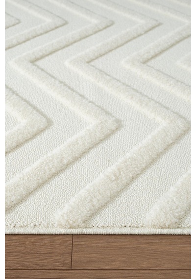 Loop Lp023w Beyaz Halı Dekoratif Sisal Yumuşak Bukleli Tozsuz Salon Halısı Yatak Odası Iskandinav-846 Beyaz