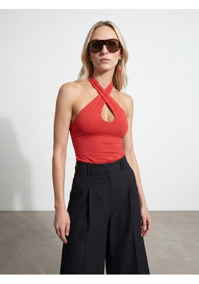 DİLVİN 21267 Halter Top-kırmızı