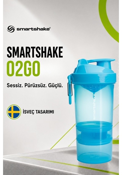 Smartshake Original2go Serisi 600 Ml Neon Mavi Protein Shaker