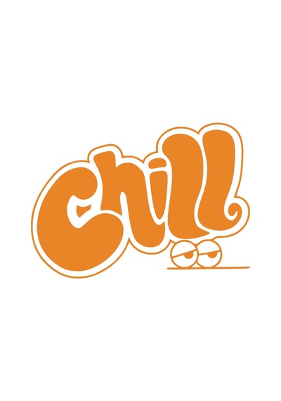 Chill Araba Stickeri 17x17 Cm Turuncu