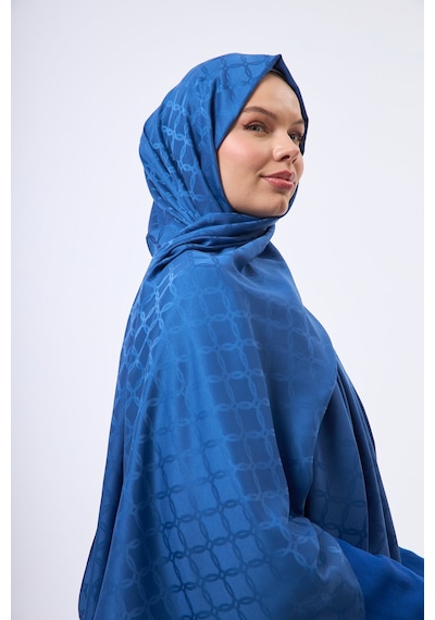 Mirsoy Scarf Lina Modern Desen Şal Mavi