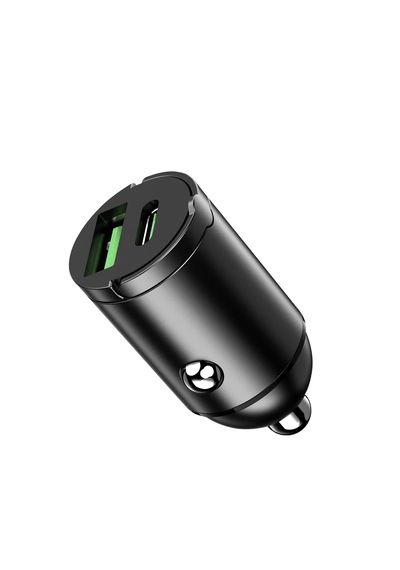 30w Pd + Qc 3.0 Hızlı Araç Şarjı Siyah -