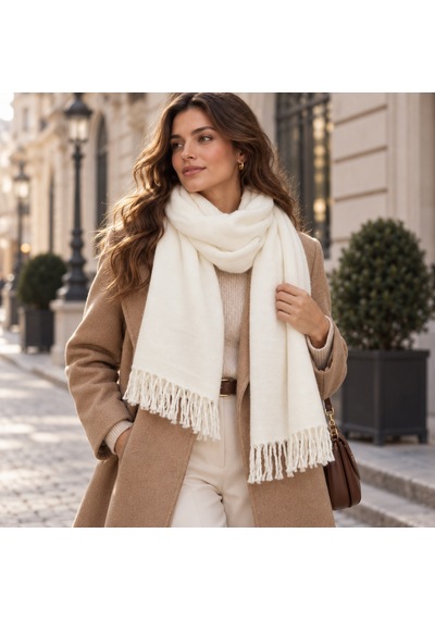 Lumıère Ecru Collection Ekru Krem Püsküllü Kadın Şal Soft Touch Yumuşak Dokulu, Oversize, Old Money Stil, Zarif Kışlık Atkı Şal Çok Renkli Lumıère Ecru Collection Ekru Krem Püsküllü Kadın Şal Soft Touch Yumuşak Dokulu, Oversize, Old Money Stil, Zarif Kışlık Atkı Şal Çok Renkli
