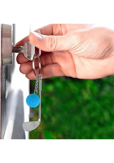 Gerçekçi Golf Tasarımlı Şık Anahtarlık Kolye Çanta Süsü Golf Keychain 5545