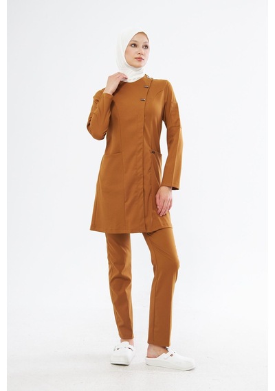 Elegance Santana Kadın Tesettür Takım - Camel Kahverengi