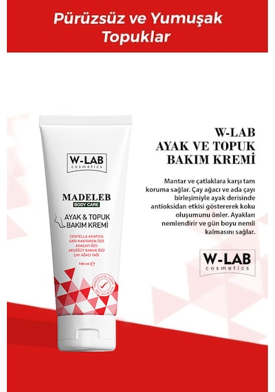 W-Lab Cosmetics Ayak Ve Topuk Bakım Kremi 100 ML