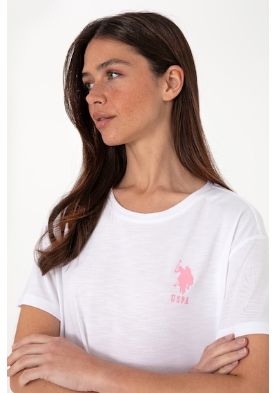 U.S. Polo Assn. Kadın Beyaz Bisiklet Yaka Tişört 50300703-VR013 U.S. Polo Assn. Kadın Beyaz Bisiklet Yaka Tişört 50300703-VR013