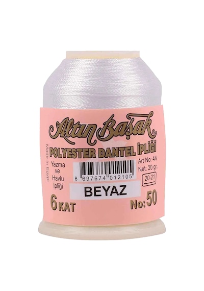 Altınbaşak Oya Ve Dantel İpi 20 Gr - Royaleks - No: Beyaz