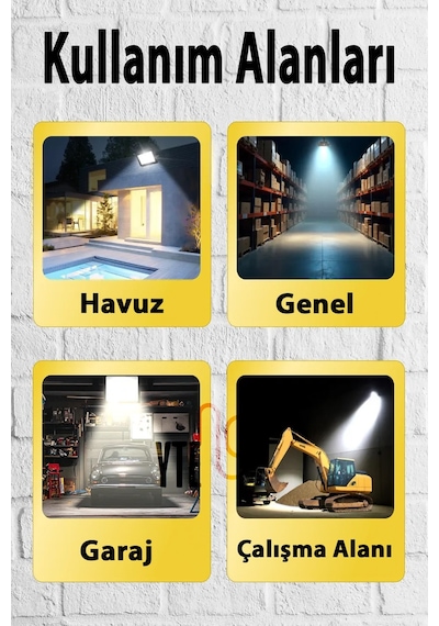 Led Projektör 100 W Gün Işığı İp 66 Su-toz Geçirmez 7200 Lm Smd Led Yüksek Işık 1 Adet