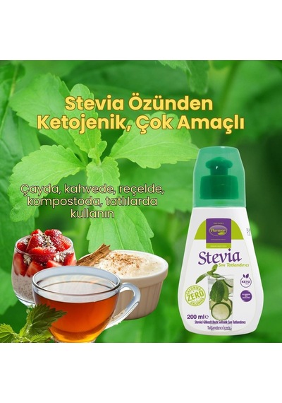 Stevia Sıvı Tatlandırıcı 200 Ml Stevia Bazlı Diğer