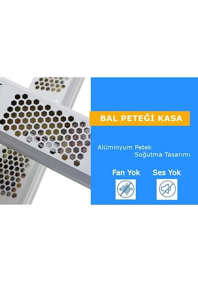 Coral Light Ultra Slim Sessiz Şerit Led Trafosu Metal 12 V Led Trafo Adaptör