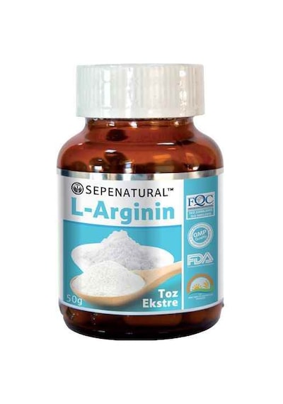 Sepe Natural L-Arginine Toz  Analizli Saf 10 Servis, Aromasız 50 G