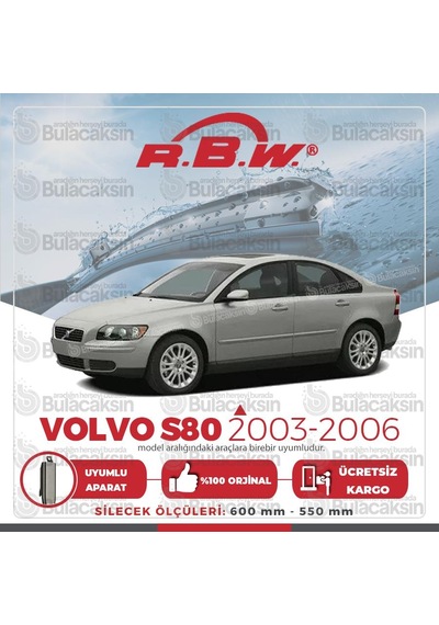 RBW Volvo S80 2003 - 2006 Ön Muz Silecek Takım