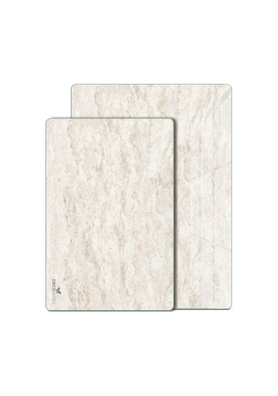 2'li Cam Kesme Tahtası Ve Sunumluk Decomar Mermer Desenli 20 X 30 Cm Ve 25 X 35 Cm Çok Renkli