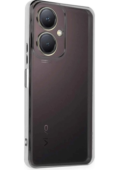 Mey İthalat Vivo Y27 Kılıf Lensli Silikon - Gümüş