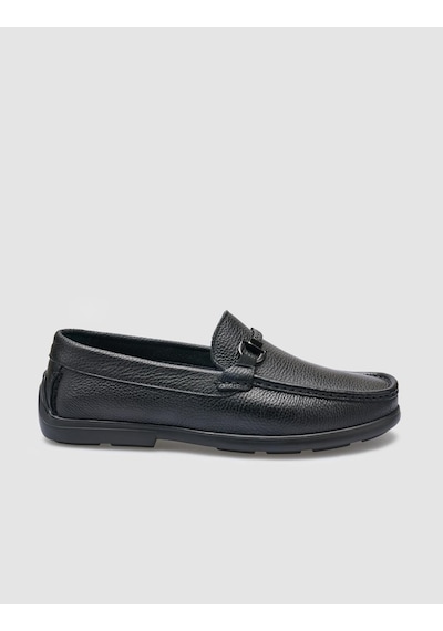 Cabani %100 Hakiki Deri Siyah Toka Detaylı Erkek Loafer Siyah