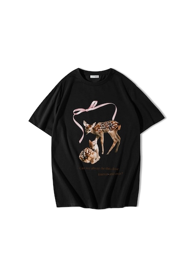 Brz Collectıon Brz Collection Unisex Oversize Can We Always Be This Close Forever T-shirt Siyah