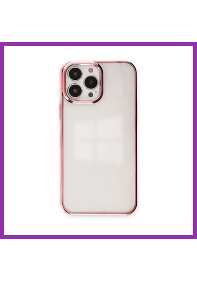Bezos İphone 13 Pro Max Uyumlu Kılıf Element Silikon - Pembe Bty