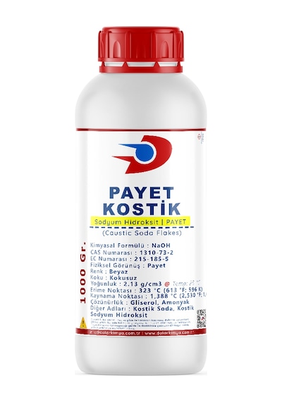 Payet Kostik Soda | Sodyum Hidroksit | Sud Kostik | 1 Kg