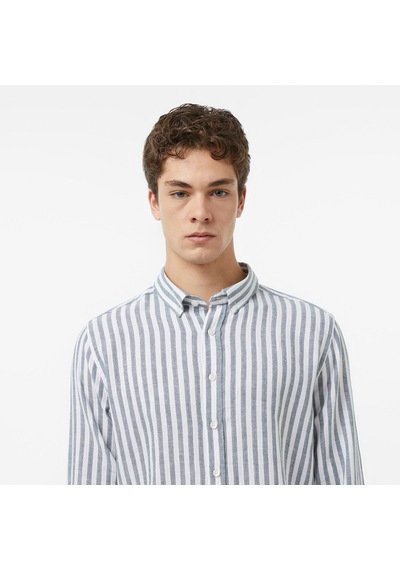 Nautica Erkek Yeşil Regular Fit Çizgili Gömlekçizgiliw65433t