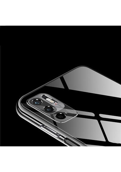 Xiaomi Poco M3 Pro İle Uyumlu Kılıf Şeffaf Kamera Korumalı Esnek Silikon Telefon Kılıfı Kapak