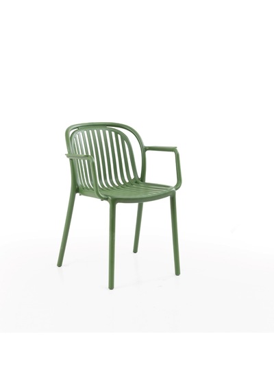 Polo Sandalye 2'li Set Balkon, Bahçe Ve Kafe Sandalyesi Yeşil