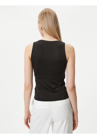 Koton Askılı Atlet Basic U Yaka Slim Fit Siyah 4sak10013ek 4SAK10013EK999