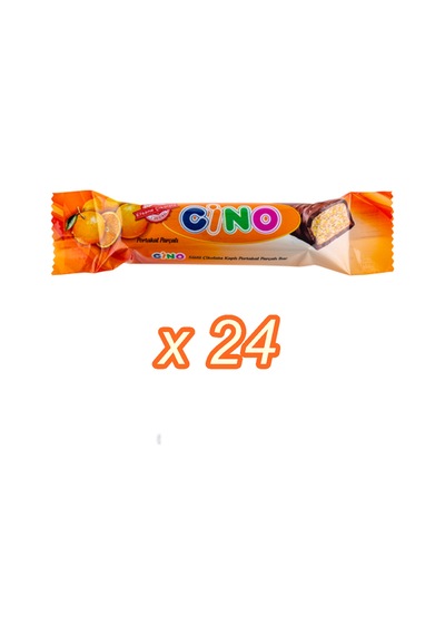 Cino Sütlü Çikolata Kaplı Portakal Parçalı Bar / 25 Gram X 24 Adet