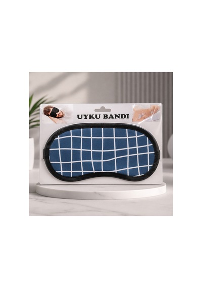 Kare Desenli Uyku Bandı Mavi - 916926990 Diğer
