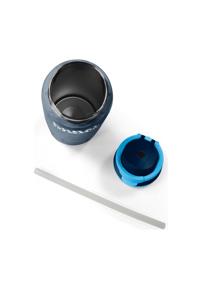 Coral High Lacivert Eskitme Desenli Pipetli Ve Direkt İçim Çelik Termos 800 Ml 38586 Lacivert