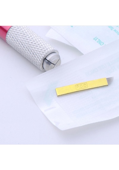 100 Adet Pcd 12 Pin Kalıcı Makyaj Dövme Bıçağı