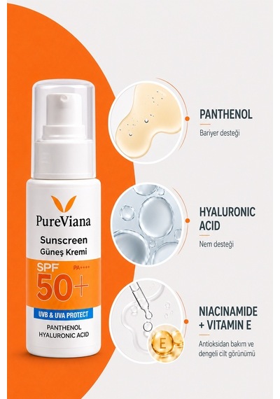 Pureviana Güneş Kremi SPF50+ Pa++++ 50 ML