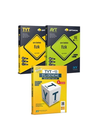 2024 Optimum Tyt Fizik Ayt Fizik Video Çözümlü Soru Bankası Tyt 5 Li Deneme Seti Referans