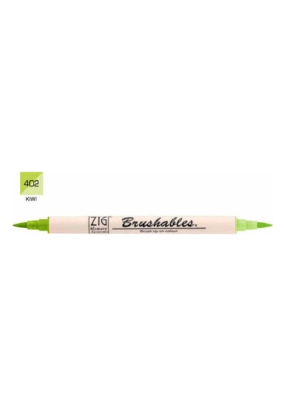 Brushables 2 Renk Tonu Fırça Uçlu Marker Kalem 402 Kiwi