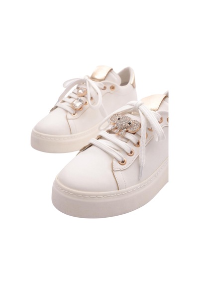 Dgn Kadın Bağcıklı Sneaker Beyaz