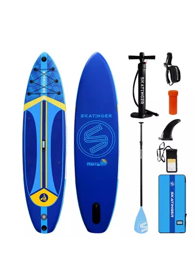 Plans Mavi Stand Up Paddle Board 335x84x15 Cm Ölçülerinde Şişme Sörf Tahtası Full Set