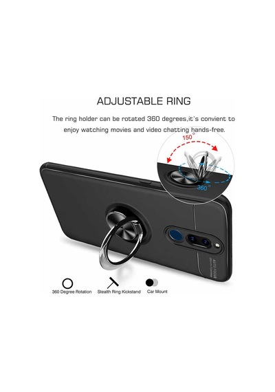 Huawei Mate 10 Lite Kılıf Zore Ravel Silikon Kapak Siyah-Kırmızı