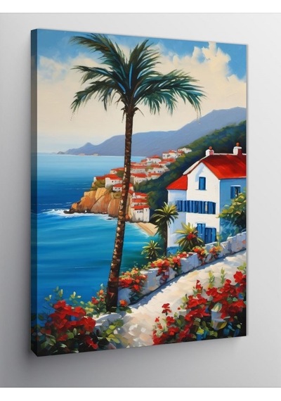 Kanvas Tablo Sahil Evi Manzarası 50cmx70cm