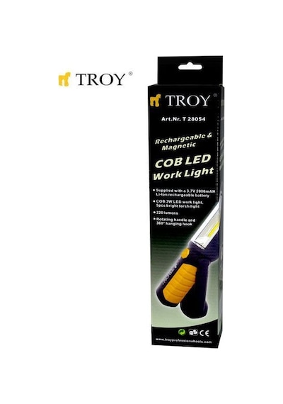 Troy 28054 Şarjlı Çalışma Lambası Cob Led N11.14842 Çok Renkli
