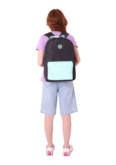 Kaukko Double Colors Üç Bölmeli Kız Çocuk Okul Ve Günlük Sırt Çantası - Siyah Turkuaz - K1835 Siyah - Turkuaz