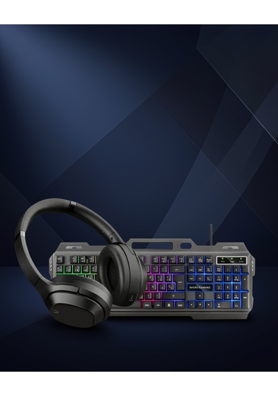 Işıklı Klavye Mouse Seti + Bluetooth 5.2 Kulaklık Oyuncu Paketi