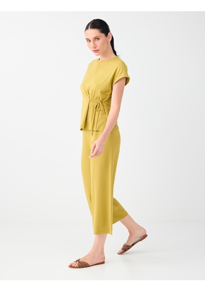 Jimmy Key Jimmy Key Yağ Yeşili Beli Lastikli Basic Kısa Pantolon 6sw187796307
